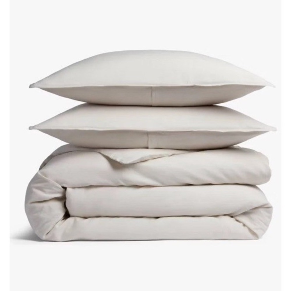 Relaxed Linen Duvet Cover & Sham Set - Parachute - Parchment  - Size Full Queen